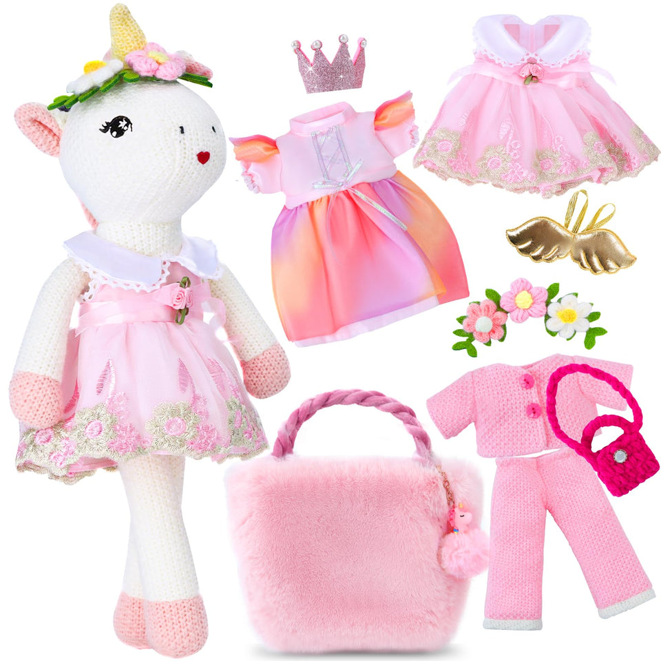Eiranss Unicorns ballerina doll 15-inch soft plush for cuddling and imaginative play
