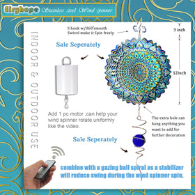 Eiryhope wind spinner creates kaleidoscope-like light when placed near Christmas lights.