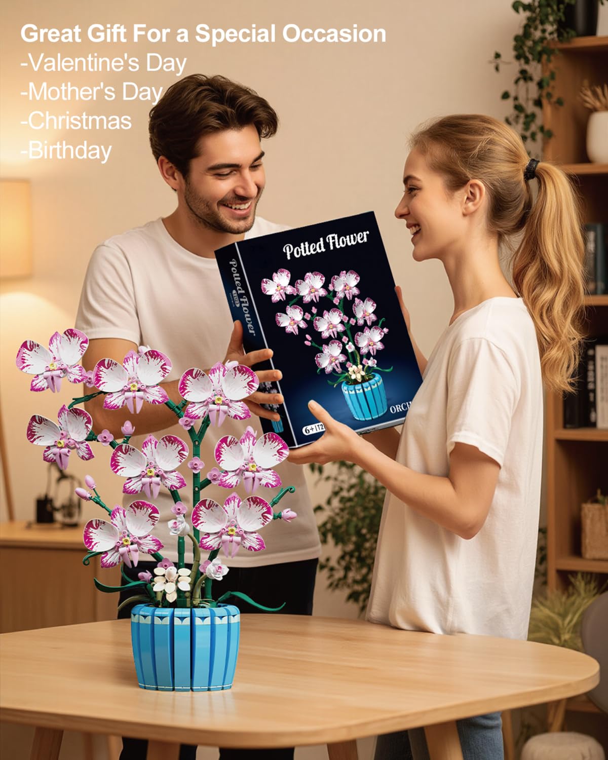 EITOLNR orchid kit presented as a gift-ready decor piece.