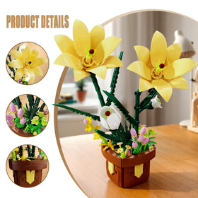 EITOLNR Lily bonsai assembly parts invite creative building fun.