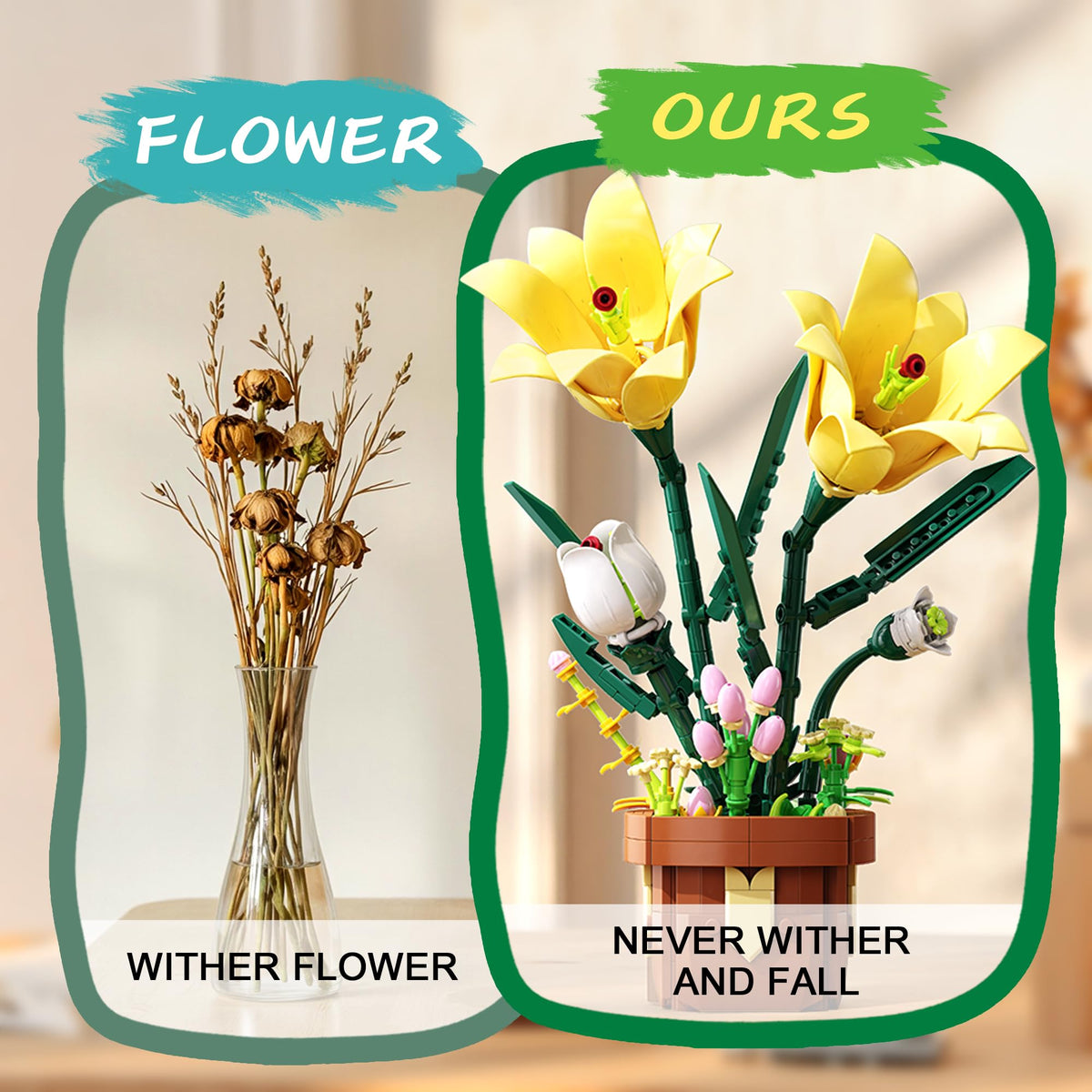 EITOLNR Lily bonsai maintenance-free decor for effortless styling.