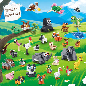 EITOLNR mini animal blocks ready for party favors and classroom fun.
