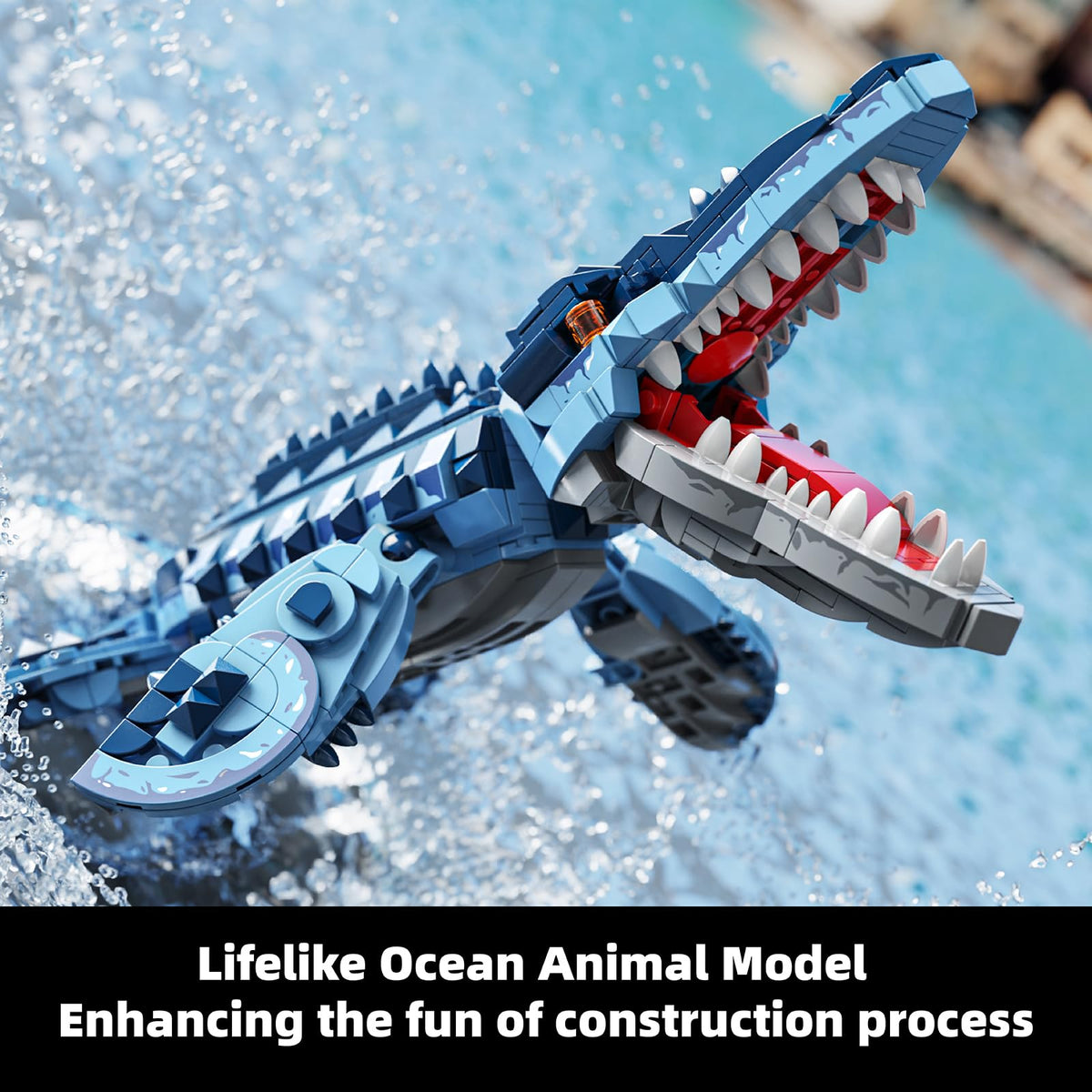 EITOLNR Mosasaurus building manual helps beginners complete the model