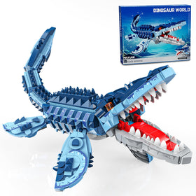 EITOLNR Mosasaurus model with moving fins for dynamic display