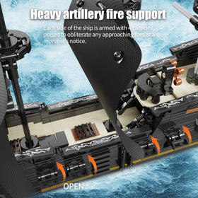 EITOLNR Pirate Ship swivel cannons, engaging interactive features for creativity.