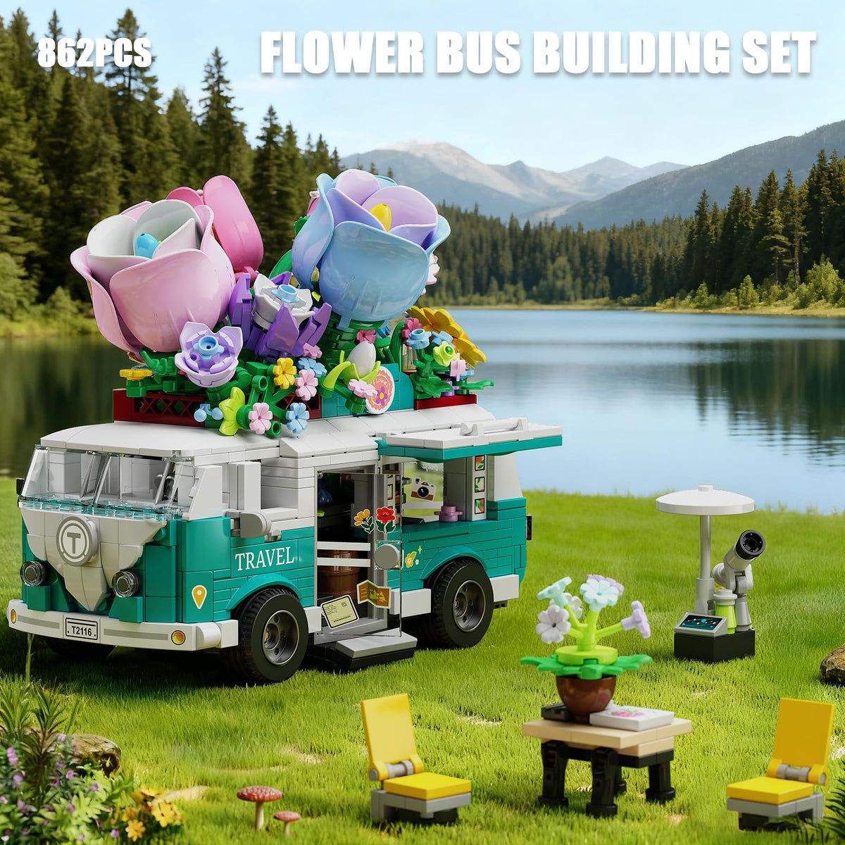 EITOLNR Rooftop blooming flowers highlight floral detail for creative display.