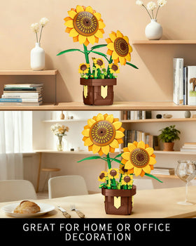 EITOLNR sunflower-building-set in progress with beginner-friendly steps
