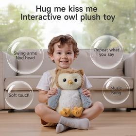 eJog Pup Owl soft plush texture for gentle cuddling