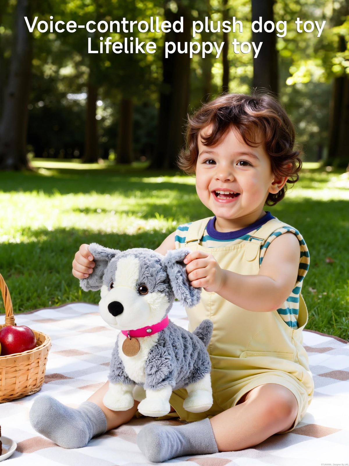 eJog Pup pause key on belly allows quick pauses during playtime