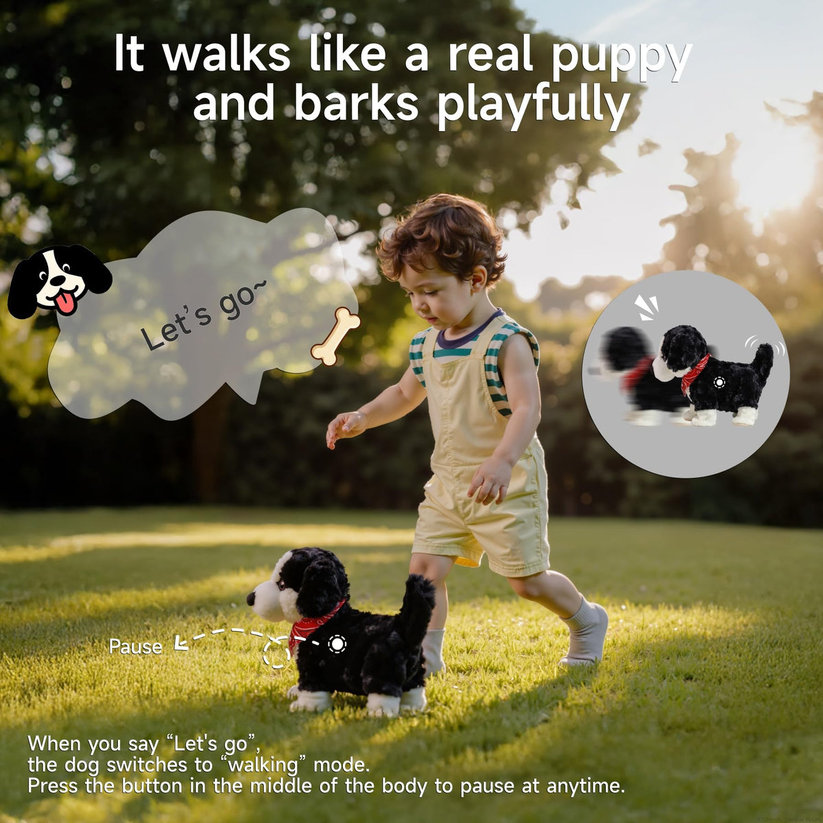 eJog Pup sings and plays music during playtime