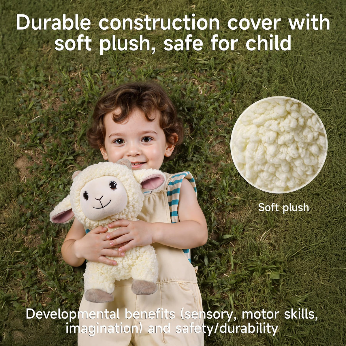 eJog Pup singing lamb toy delivers tunes to engage early language.