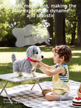 eJog Pup soft plush texture invites gentle hugs and cuddles