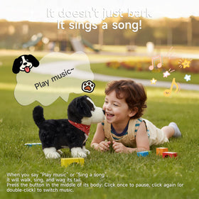 eJog Pup walking and sitting action for realistic playtime