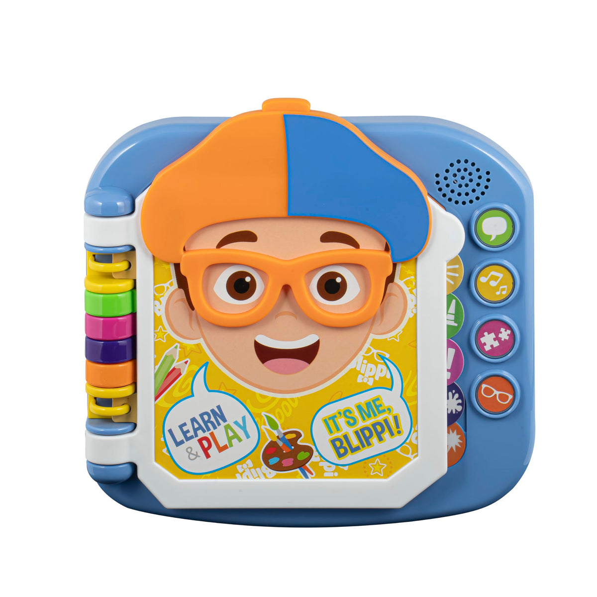 eKids Blippi Book abc pages support early literacy during travel.