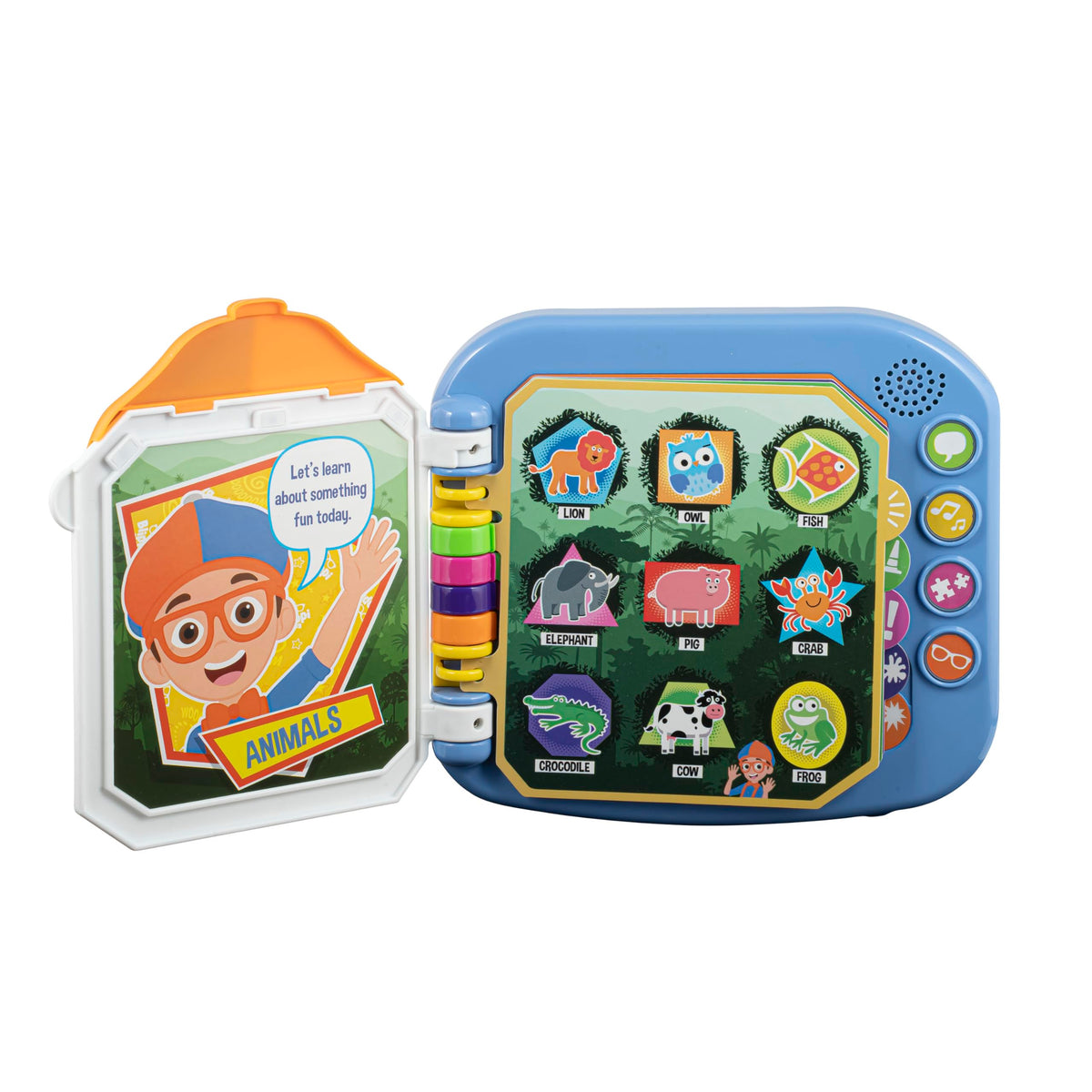 eKids Blippi Book game mode offers interactive challenges.