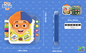 eKids Blippi Book shapes and colors mode clarifies concepts.