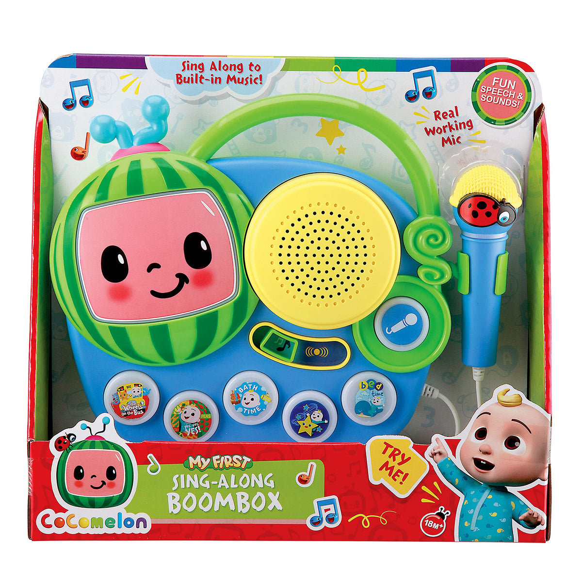 Bright Cocomelon graphics spark imaginative storytelling and pretend play