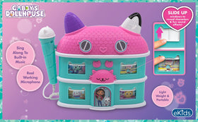 ekids Gabbys Dollhouse boombox music player adds built-in tunes for active play.