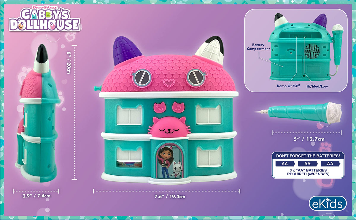 ekids Gabbys Dollhouse dollhouse design colors sparkly graphics invite curious, creative play.