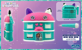 ekids Gabbys Dollhouse dollhouse design colors sparkly graphics invite curious, creative play.