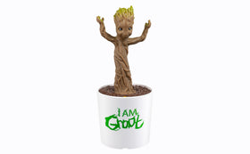 ekids Guardians of the Galaxy Baby Groot dancing figure with built-in music for interactive play.