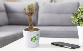 ekids Guardians of the Galaxy Groot dances to the included song during playtime.