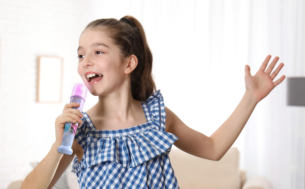 ekids karaoke microphone with echo effects to enhance singing sessions