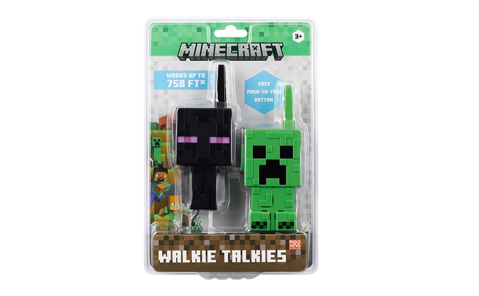 ekids Minecraft Walkie Talkies gift-ready packaging.
