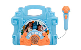 eKids Moana front view boom box shows a cheerful, kid-friendly karaoke design
