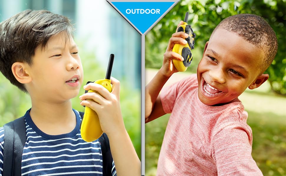 eKids walkie talkies perfect for backyard adventures and indoor scavenger hunts.