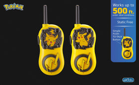 eKids walkie talkies with kid friendly controls for easy push to talk use.