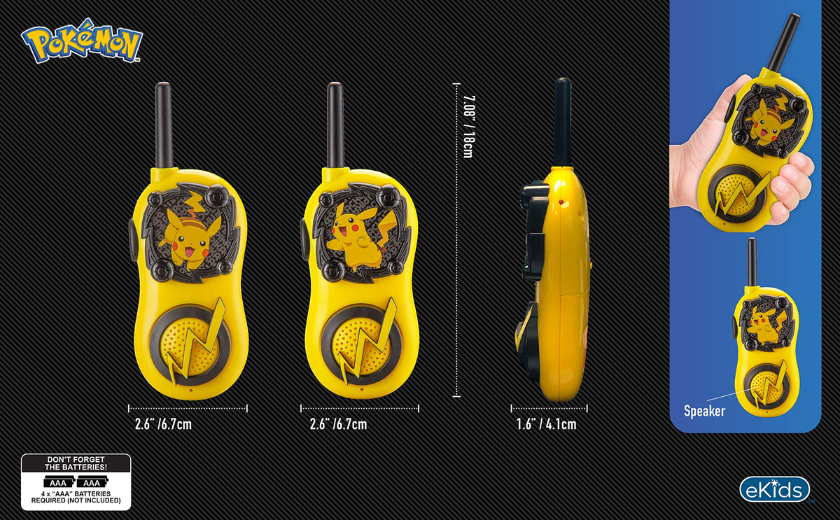eKids static free two way radios reduce interference during play.