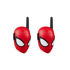 ekids Spiderman walkie talkie packaging shows 500 ft range