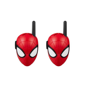 ekids Spiderman walkie talkie front view with bold graphics for imaginative play
