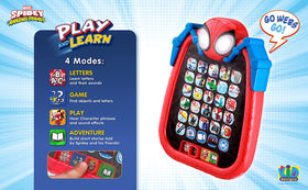 ekids Spidey tablet in game mode offers quick, child-friendly learning challenges.