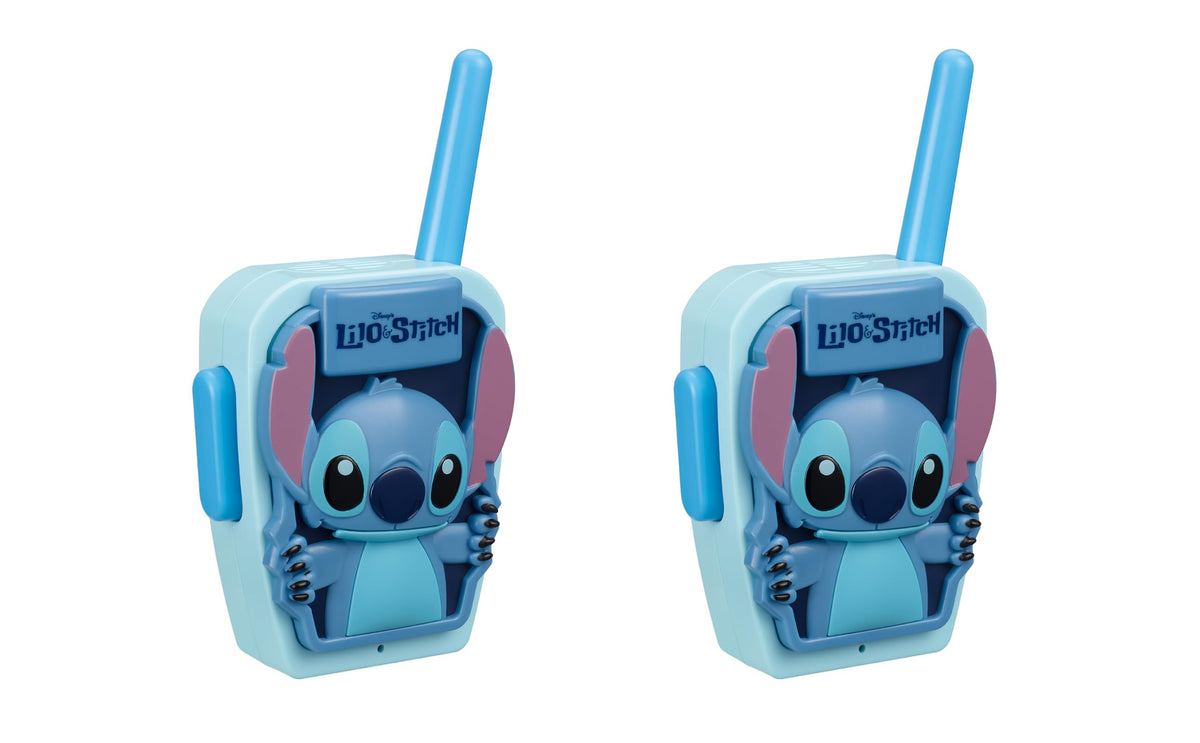 ekids Stitch walkie talkie graphics close-up with Stitch-inspired look