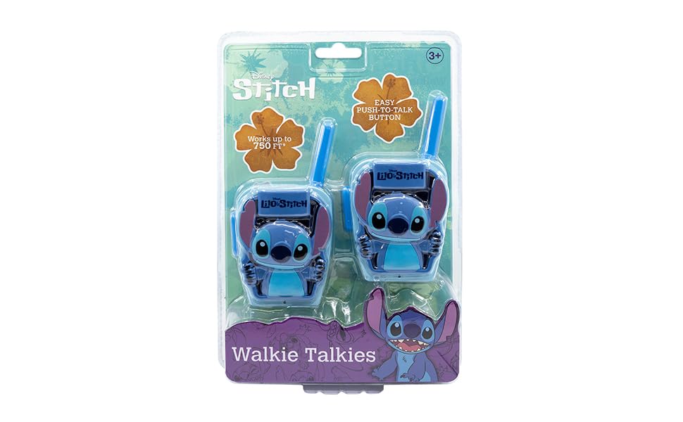 ekids Stitch walkie talkie pair ready for cooperative play