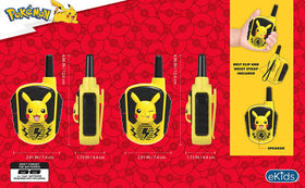 eKids walkie talkies extended range support for outdoor games.
