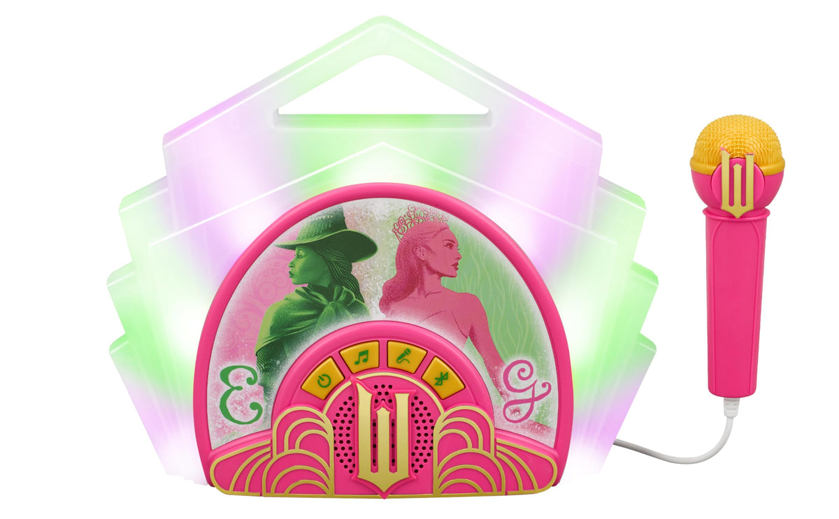 ekids Wicked karaoke boombox front view for kids' at-home singing adventures.
