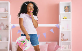 ekids Wicked karaoke microphone close-up shows kid-friendly mic for confident singing.