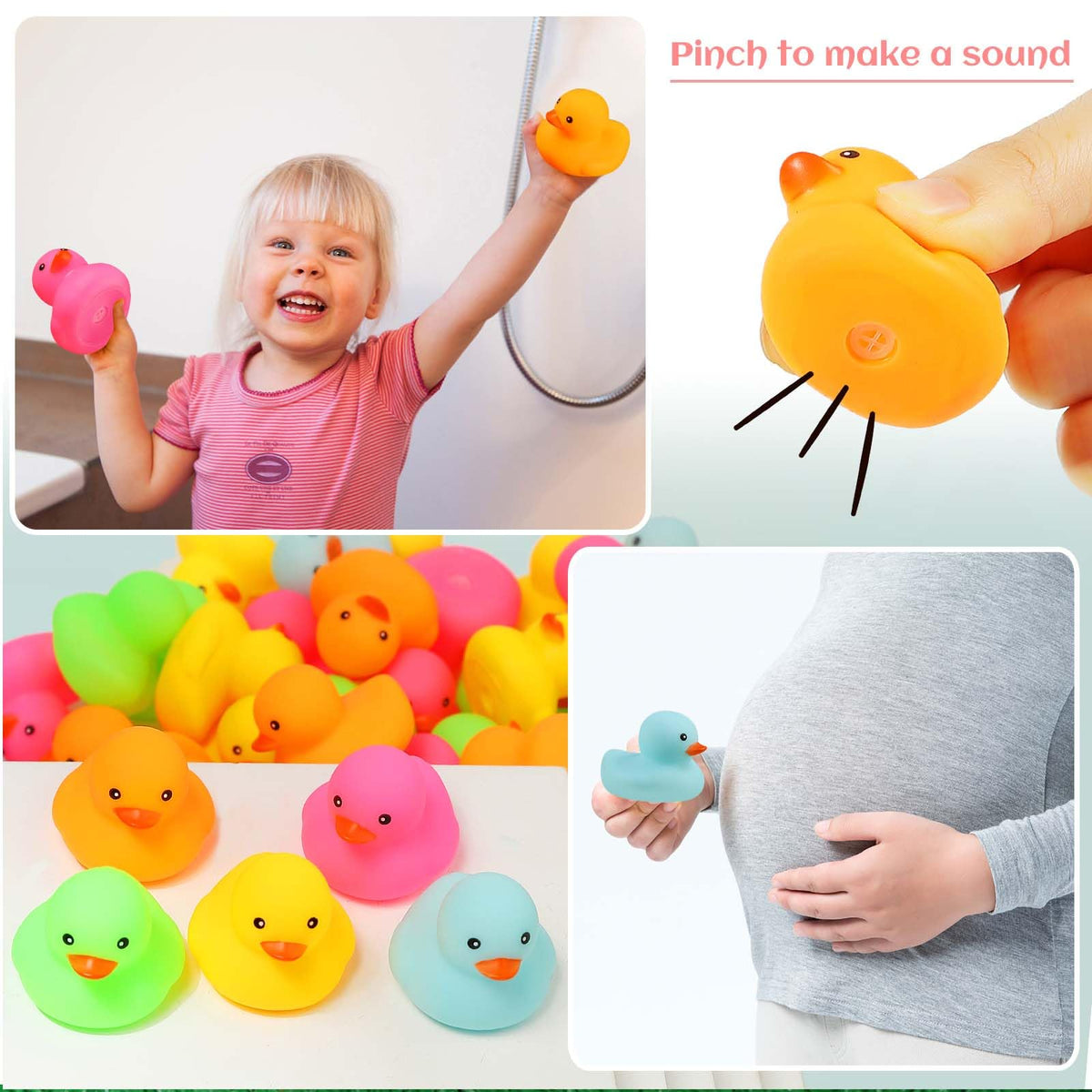 Mini EKisemio ducks floating and easy to grip during bath