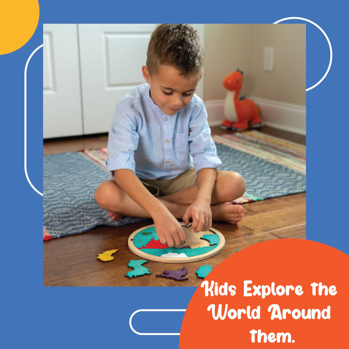Ekoplay continents oceans puzzle all pieces arranged ideal for family puzzle time