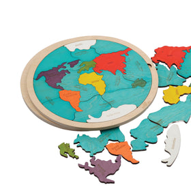 Ekoplay continents oceans puzzle child playing supports hand-eye coordination