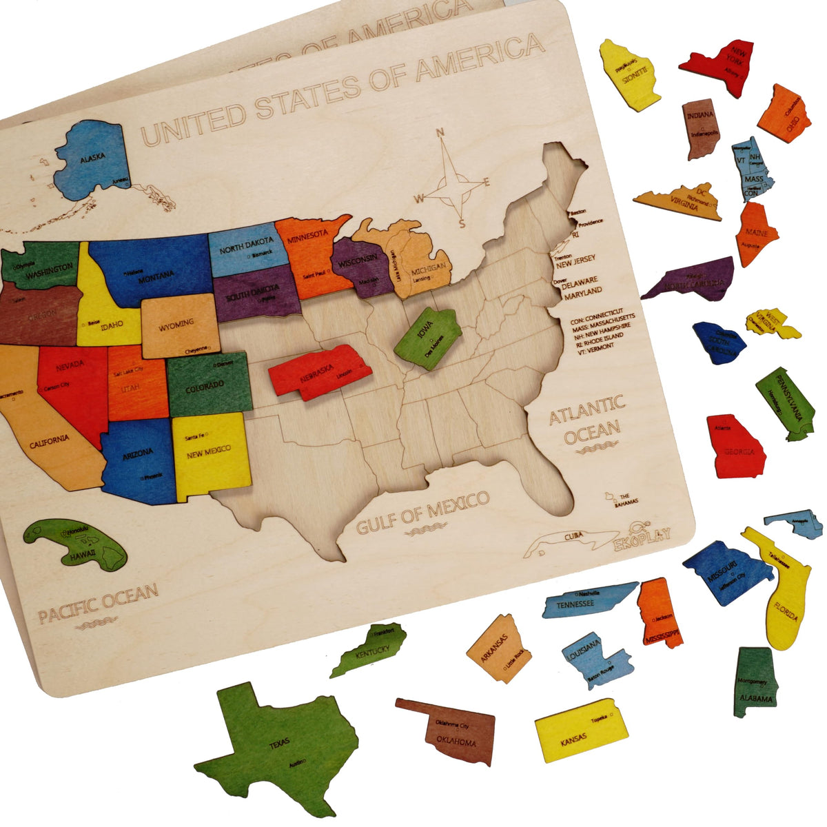 Ekoplay portable puzzle—great travel toy for kids on the go.
