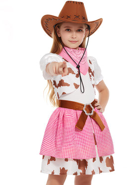 Ekoropshop Kids Western Cowgirl Costume dress for imaginative play