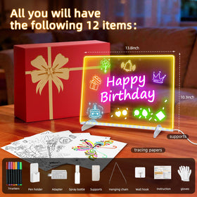 EKSPRINT LED drawing board colors glow for a cozy night light ambiance