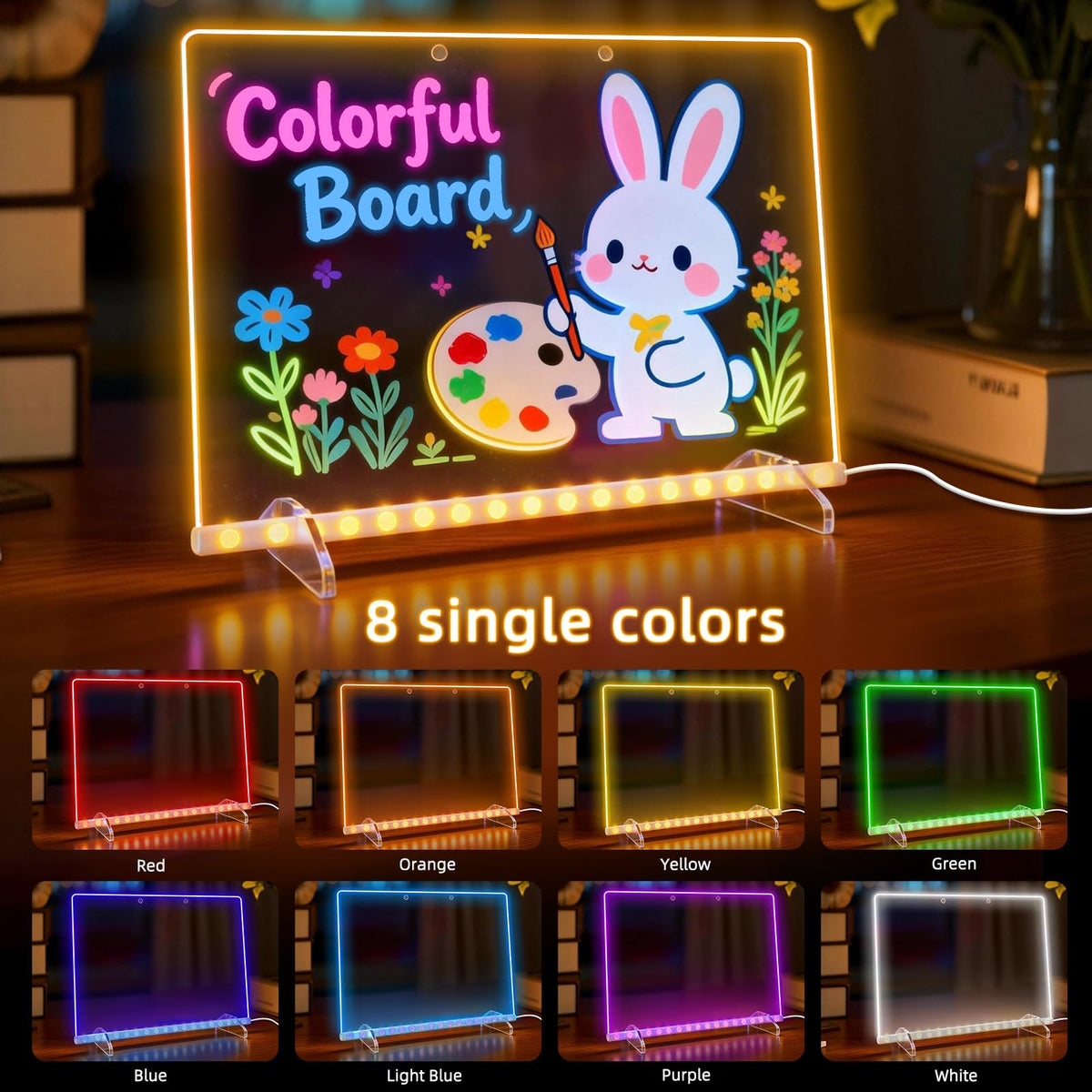 EKSPRINT LED drawing board on desk supports homework notes and doodles