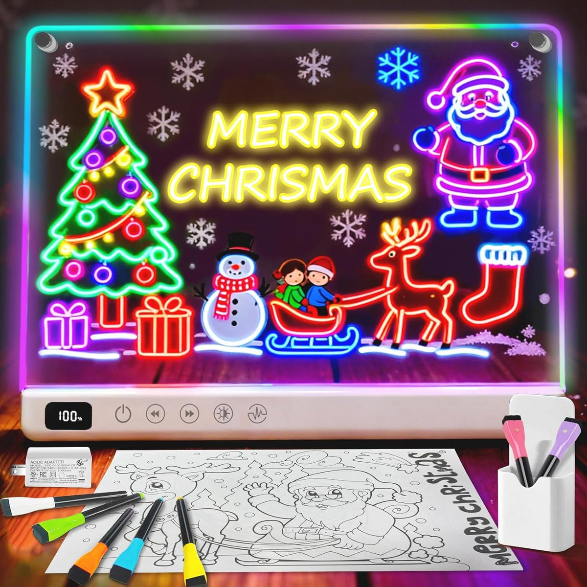 EKSPRINT board showing 13 light effects for vibrant doodling