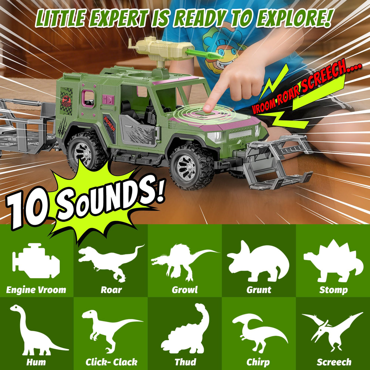 EKU Easyku rescue truck with 10 realistic sounds enhances storytelling and action.