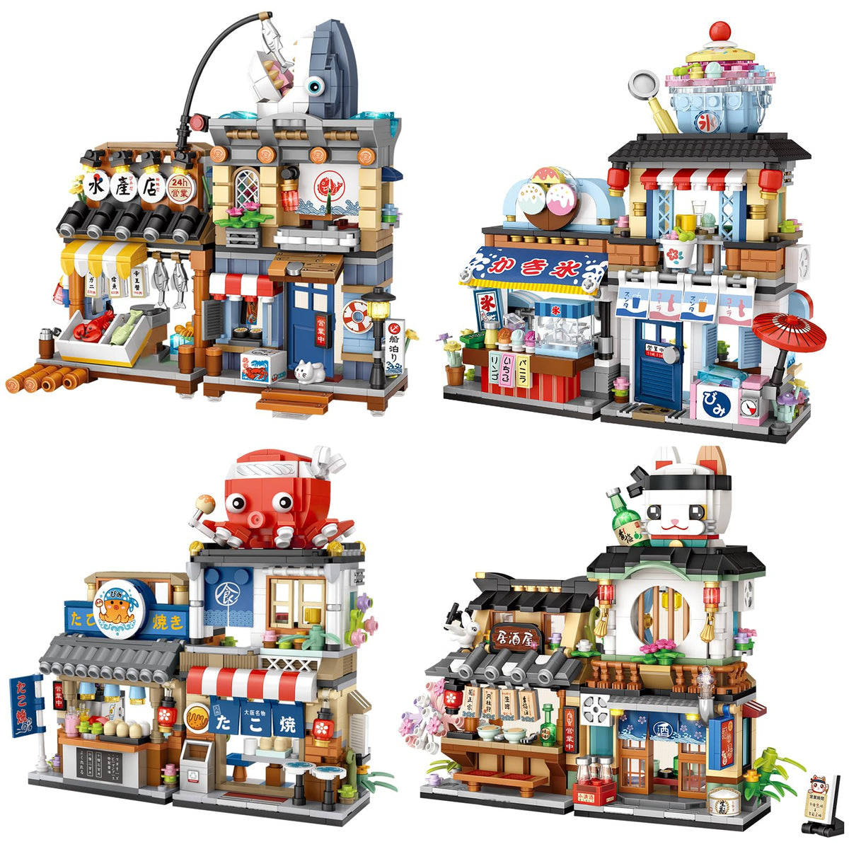 ELAICREE Izakaya shop model with detailed signage for imaginative play and display